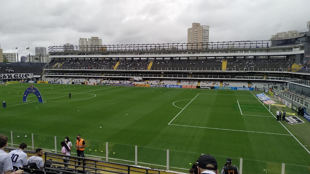 Vila Belmiro antes de um jogo do Santos, em foto de arquivo de 2021