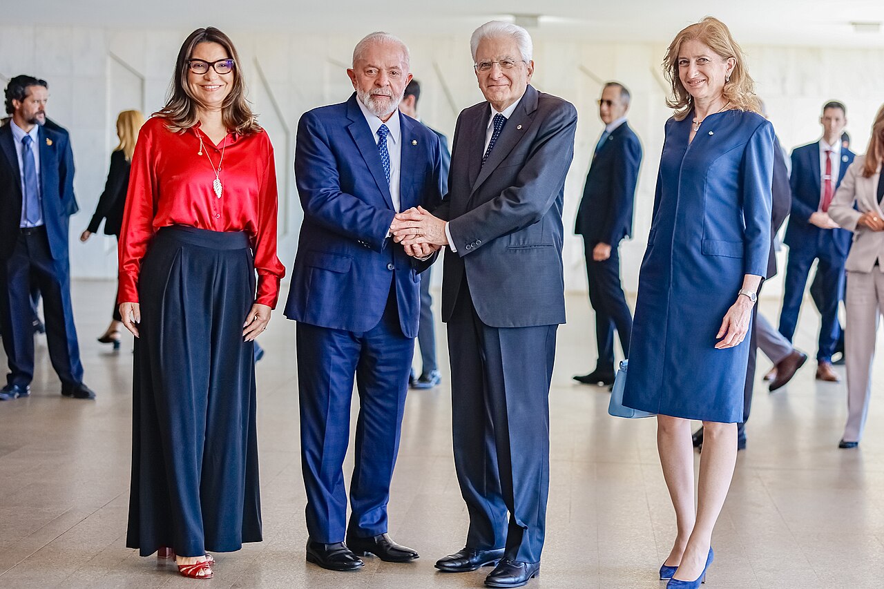 Lula e Janja em foto de arquivo de 2024, em almoço oficial no Palácio do Itamaraty