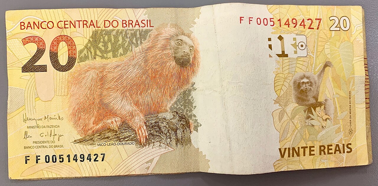 Cédula de 20 reais, em foto ilustrativa