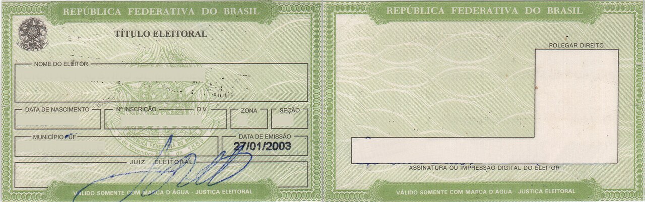 Título de eleitor em papel, foto de arquivo ilustrativa