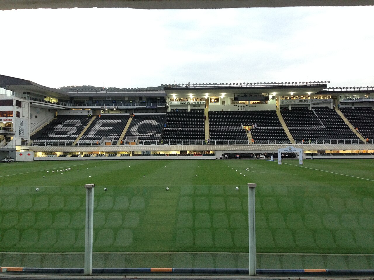 Estádio Urbano Caldeira, a Vila Belmiro, em Santos, em foto de arquivo