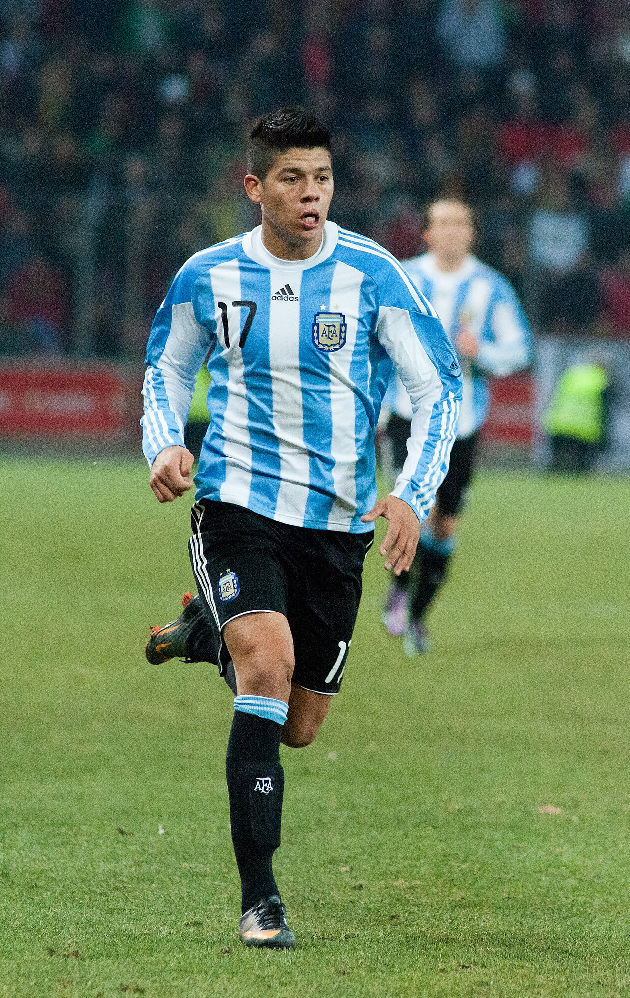Marcos Rojo em jogo da seleção argentina em 2011, em foto de arquivo