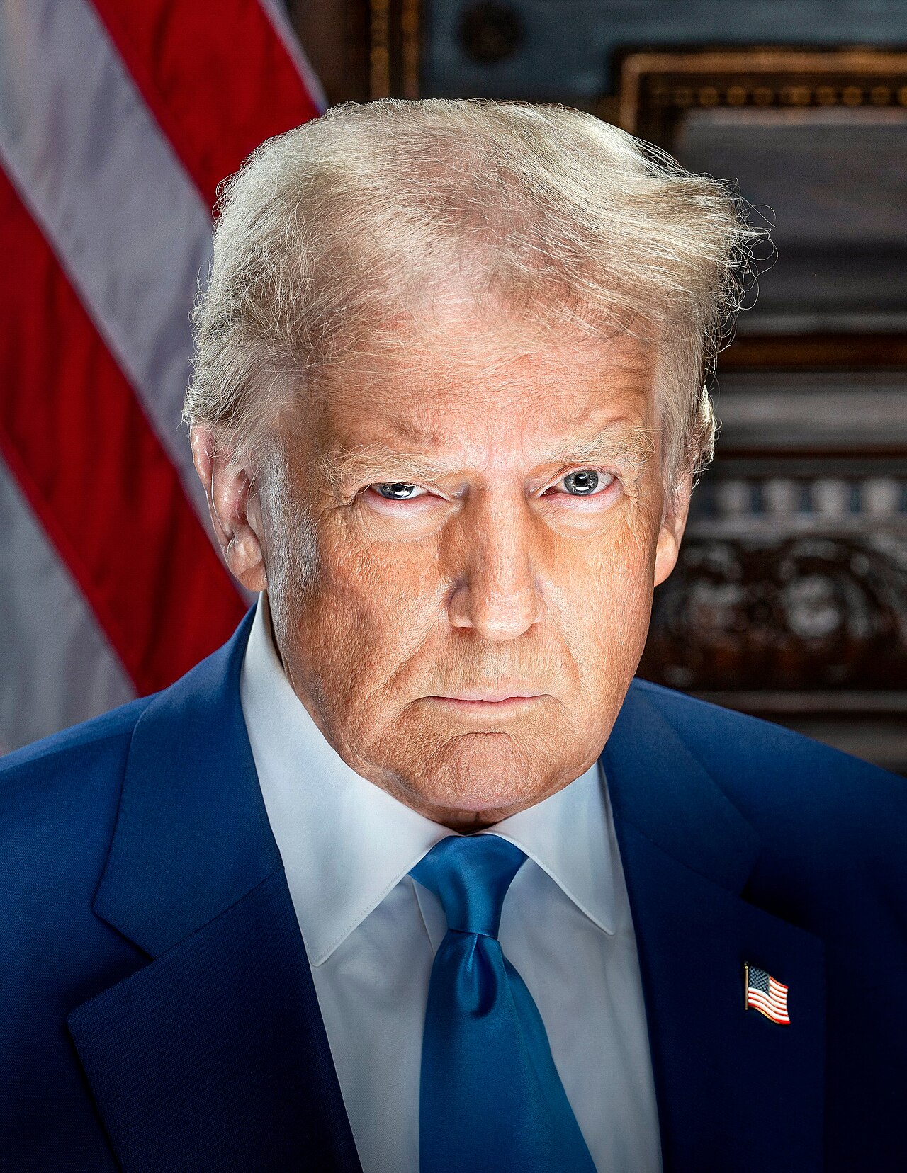 Retrato oficial de Donald Trump, presidente dos Estados Unidos, em foto de arquivo
